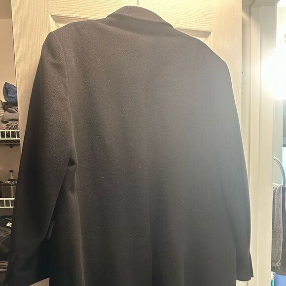 Men’s L44 Cashmere black long coat - Picture 7 of 9
